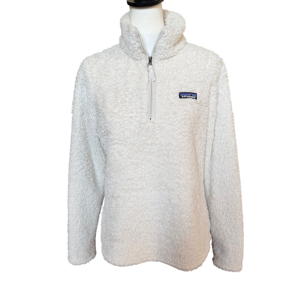 Patagonia Los Gatos Quarter Zip Fleece Pullover Women's Medium Ivory Gorpcore